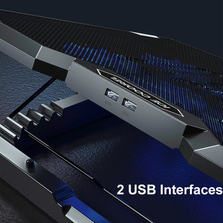 ICE COOREL 8-Fans Adjustable Laptop Stand Radiator With RGB Ambient Light, K10 8-Fans
