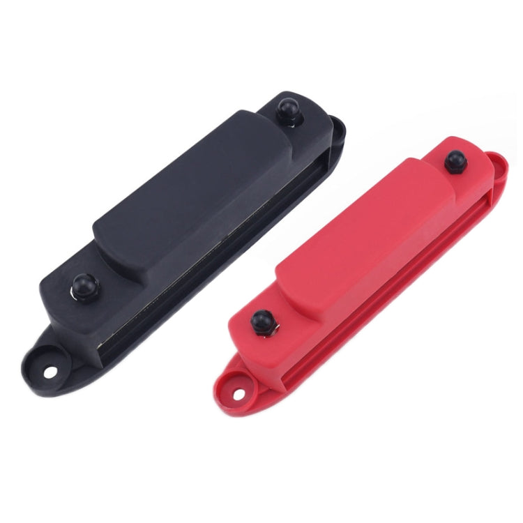 M6 2-post 12-way RV Yacht Terminal Nylon Flame Retardant Busbar, Red, Black, Red+Black 1pair