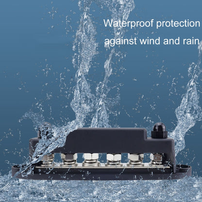 M8 Nylon Base RV Yacht Waterproof Dustproof Cover 6-post Bus Bar, Red, Black, Red+Black 1pair, Red With Terminal Heat Shrink Tube, Black With Terminal Heat Shrink Tube, Red+Black 1pair With Terminal Heat Shrink Tube