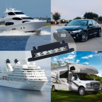 M8 Nylon Base RV Yacht Waterproof Dustproof Cover 6-post Bus Bar, Red, Black, Red+Black 1pair, Red With Terminal Heat Shrink Tube, Black With Terminal Heat Shrink Tube, Red+Black 1pair With Terminal Heat Shrink Tube