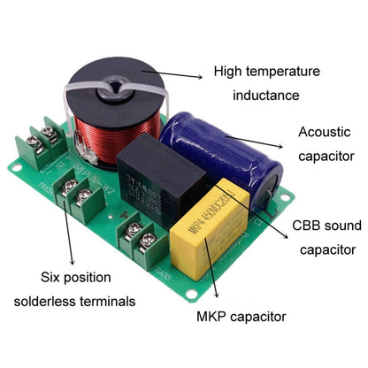 High And Low 2-Way Audio Crossover Hi-Fi Speaker Conversion Divider, PUV-W2