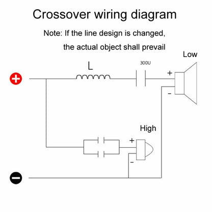 High And Low 2-Way Audio Crossover Hi-Fi Speaker Conversion Divider, PUV-W2