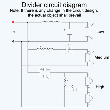 RCEDA-410 Two High One Medium One Low 4-Way Speaker Crossover Audio Modification Divider, RCEDA-410