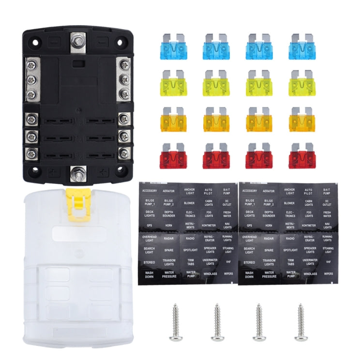 6-Way LED Indicator Fuse Box Socket For RV And Yacht, Configuration 1, Configuration 2, Configuration 3, Configuration 4