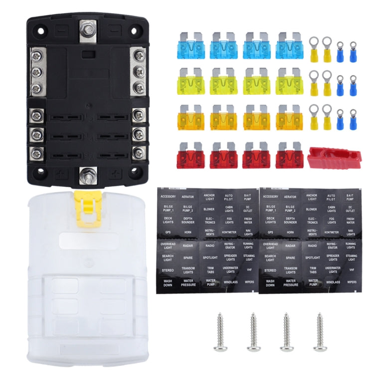 6-Way LED Indicator Fuse Box Socket For RV And Yacht, Configuration 1, Configuration 2, Configuration 3, Configuration 4