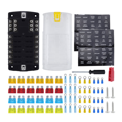RV Yacht 12-way LED Insulated Flame-retardant Fuse Holder Box with Wire, Configuration 1, Configuration 2, Configuration 3, Configuration 4