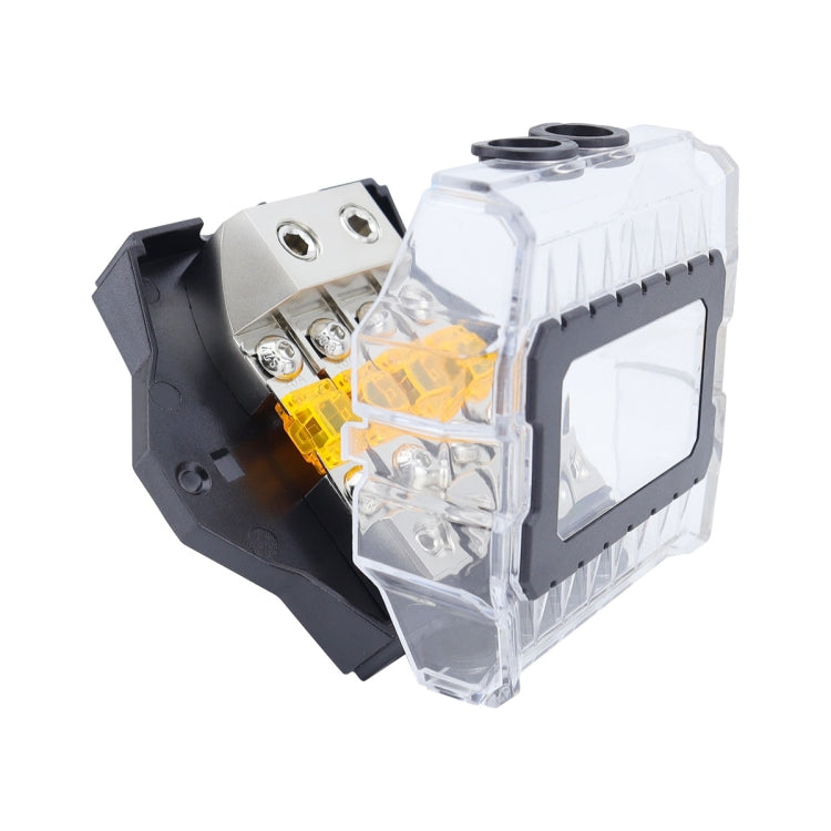 80A Car Audio Amplifier Modified Solid Brass Fuse Holder With Transparent Cover, 1-way, 2-way, 3-way, 4-way