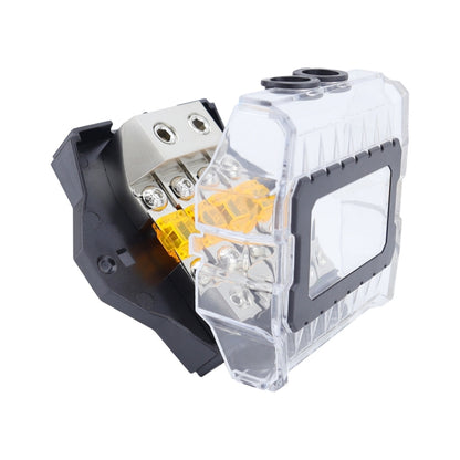 80A Car Audio Amplifier Modified Solid Brass Fuse Holder With Transparent Cover, 1-way, 2-way, 3-way, 4-way