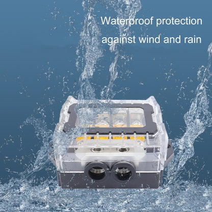 80A Car Audio Amplifier Modified Solid Brass Fuse Holder With Transparent Cover, 1-way, 2-way, 3-way, 4-way