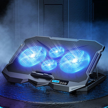 ICE COOREL K22 4-fans Adjustable Laptop Radiator Base with Atmosphere Light, with Speed Regulation, with LCD Display