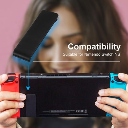For Nintendo Switch Console 2pcs Replacement Kickstand Back Shell Holder, Transparent White, Black, White, Red, Blue