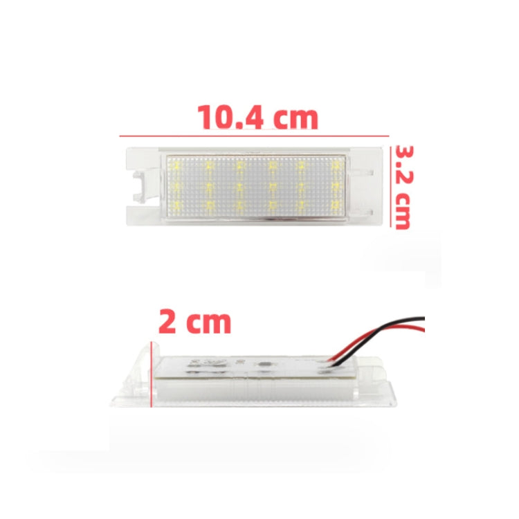 2pcs For Opel ZafiraB / ASTRA / CORSA LED License Plate Light, 2pcs