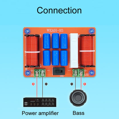 220W Single Pure Bass Crossover Board Hi-Fi Speaker Conversion Divider, WEAH-93