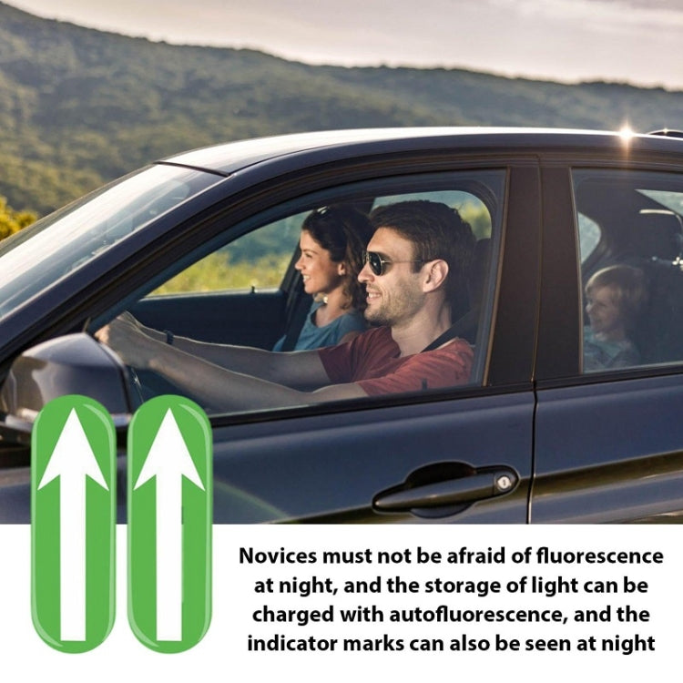 Safety Point Driving Assistance Positioning Mark Car Interior Luminous Sticker, 2pairs