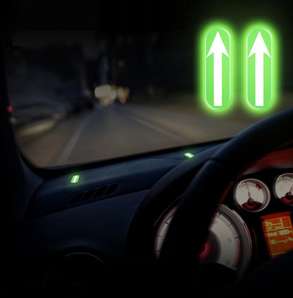 Safety Point Driving Assistance Positioning Mark Car Interior Luminous Sticker, 2pairs