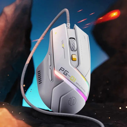 Inphic PG1 RGB Light Emitting Computer Gaming Wired Mouse, PG1