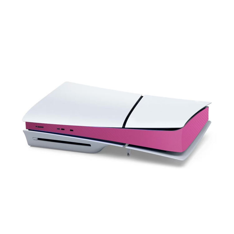 For PS5 Slim Console Middle Sticker Scratch Resistant Digital Optical Drive Version Universal Sticker, Frosted Black, Starlight Blue, Star Pink, Carbon Fiber Black, Carbon Fiber Dark Blue, Carbon Fiber Pink