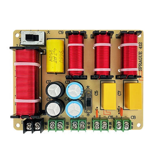 SPRAGUE-412 Two High One Medium One Low 4-Way Speaker Crossover Audio Modification Divider, SPRAGUE-412