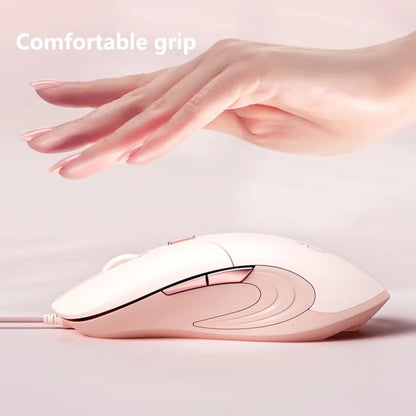 Inphic B8 Mute Light Emitting Wired Mice Home Office Gaming Computer Mouse, B8