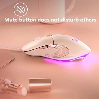 Inphic B8 Mute Light Emitting Wired Mice Home Office Gaming Computer Mouse, B8