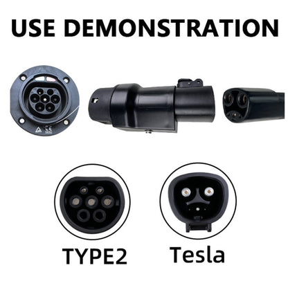 For Tesla-TYPE2 Electric Vehicle Charging Station Adapter Conversion Head, For Tesla-TYPE2