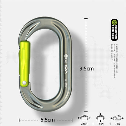 XINDA HH-9769 22/24kN High-strength Outdoor Rock Climbing Load-bearing Lock, Straight, Threaded, Two-stage, Three-stage