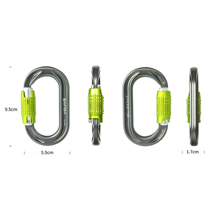 XINDA HH-9769 22/24kN High-strength Outdoor Rock Climbing Load-bearing Lock, Straight, Threaded, Two-stage, Three-stage