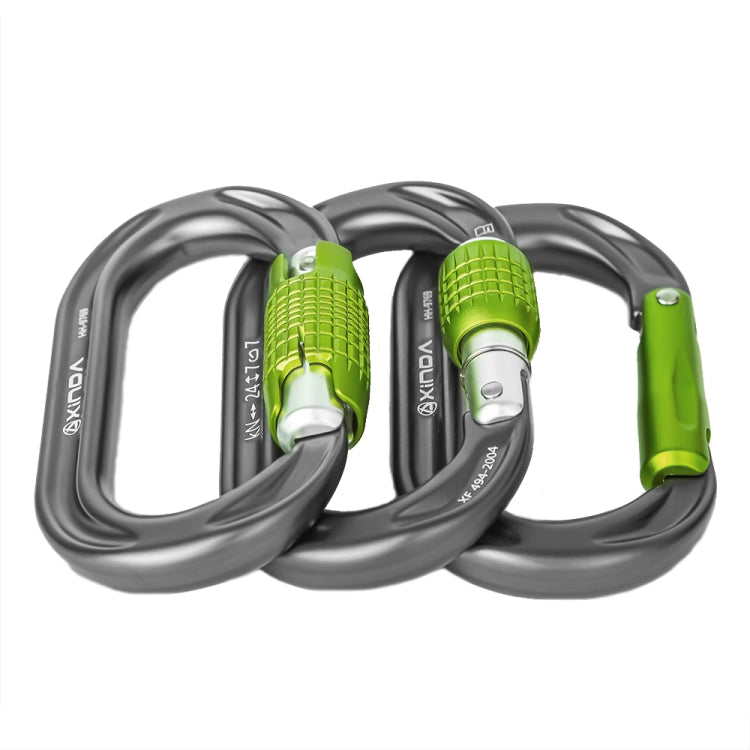 XINDA HH-9769 22/24kN High-strength Outdoor Rock Climbing Load-bearing Lock, Straight, Threaded, Two-stage, Three-stage
