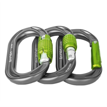 XINDA HH-9769 22/24kN High-strength Outdoor Rock Climbing Load-bearing Lock, Straight, Threaded, Two-stage, Three-stage