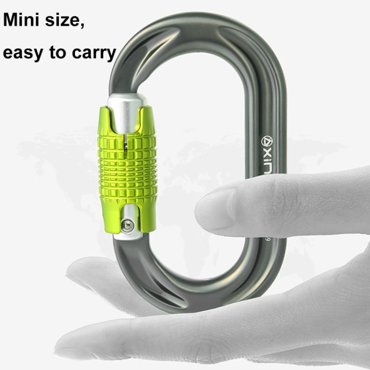 XINDA HH-9769 22/24kN High-strength Outdoor Rock Climbing Load-bearing Lock, Straight, Threaded, Two-stage, Three-stage