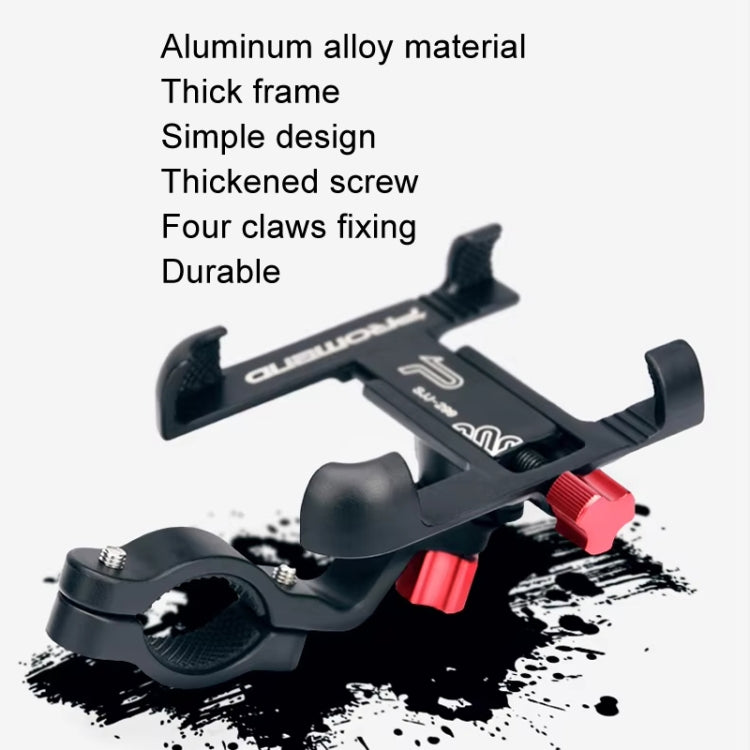 PROMEND Aluminum Alloy Cell Phone Holder Adjustable Angle Rotating Motorcycle Navigation Support, SJJ-299B Handlebar Stand Black, SJJ-299B Handlebar Stand Titanium Color, SJJ-299B Handlebar Stand Silver, SJJ-299E Rear View Mirror Titanium Color