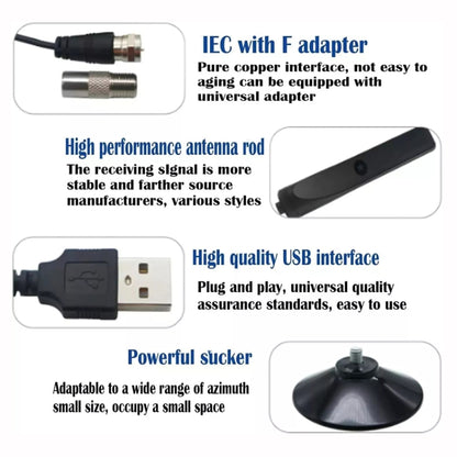 4K 1080P Indoor Digital TV Antenna For Local Channels 50 Miles Range With Amplifier Signal Booster, 50 Miles 20dBi HDTV-T2