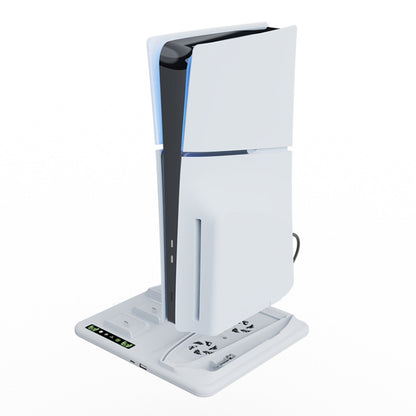 For PS5 Slim iplay Multifunctional Cooling Stand with Dual Controller Charging Station Headset Holder and 6 Game Card Storage, HBP-537