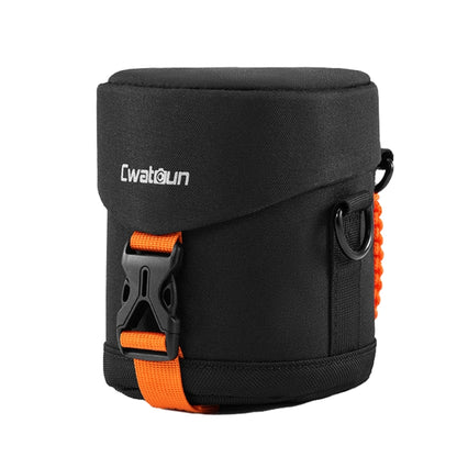 Cwatcun D157 DSLR Camera Lens Barrel Shockproof Thickened Digital Lens Bag Flip Lens Pouch, Medium Black, Large Black, Extra Large Black