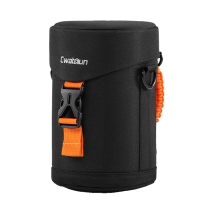 Cwatcun D157 DSLR Camera Lens Barrel Shockproof Thickened Digital Lens Bag Flip Lens Pouch, Medium Black, Large Black, Extra Large Black