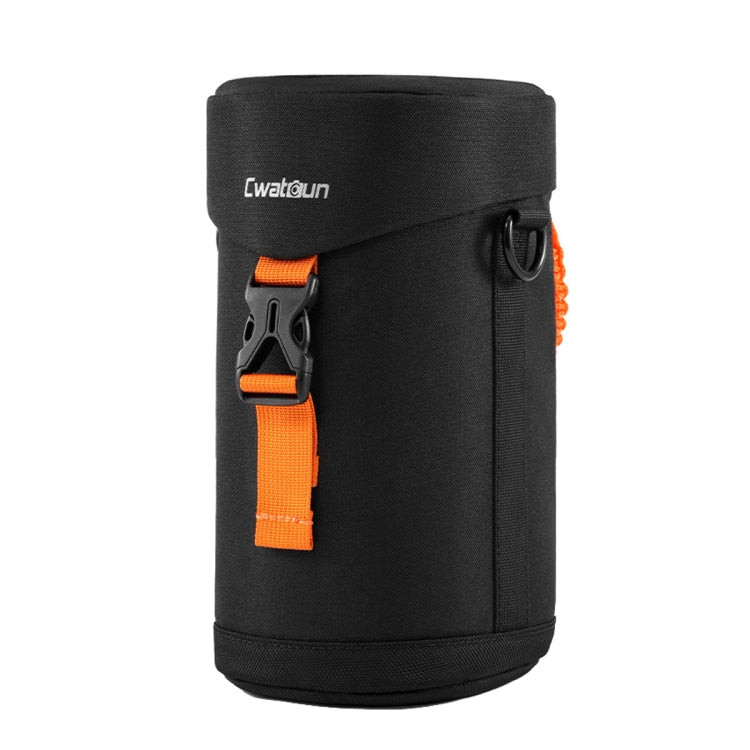 Cwatcun D157 DSLR Camera Lens Barrel Shockproof Thickened Digital Lens Bag Flip Lens Pouch, Medium Black, Large Black, Extra Large Black