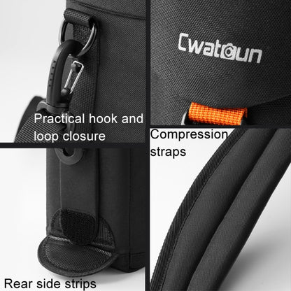 Cwatcun D157 DSLR Camera Lens Barrel Shockproof Thickened Digital Lens Bag Flip Lens Pouch, Medium Black, Large Black, Extra Large Black