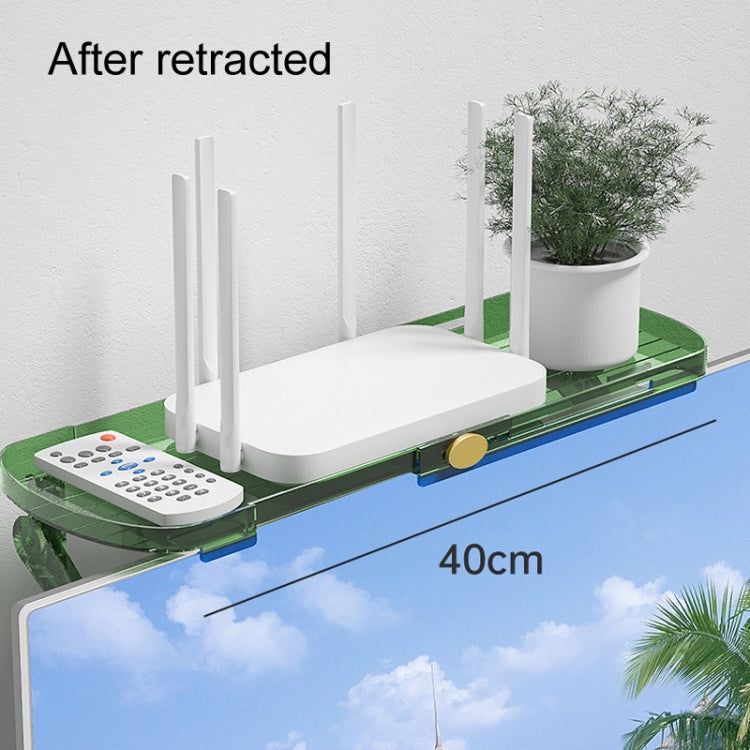 No Punching TV Set-top Box Adjustable Storage Shelf Monitor Computer Screen Holder Router Hanger