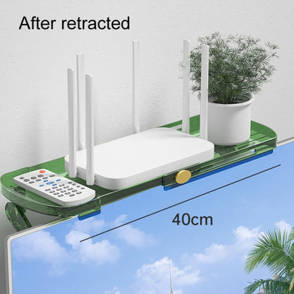No Punching TV Set-top Box Adjustable Storage Shelf Monitor Computer Screen Holder Router Hanger