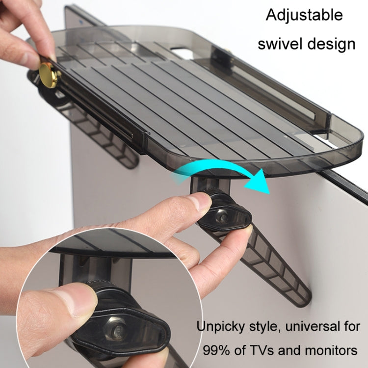 No Punching TV Set-top Box Adjustable Storage Shelf Monitor Computer Screen Holder Router Hanger