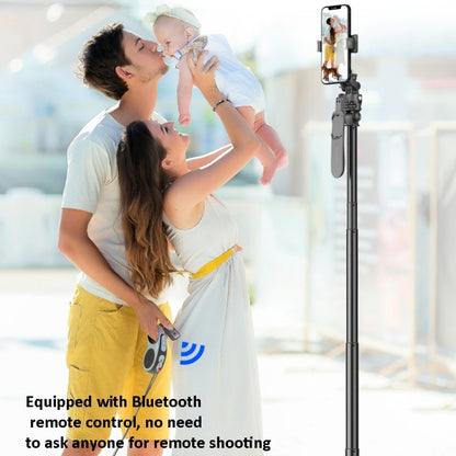 2m Metal Tripod Selfie Stick With 4 Expansion Interfaces & D07 Fill Light for Phone Camera, With D07 Fill Light