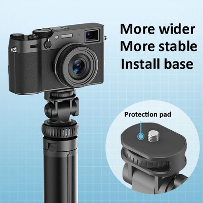 2m Metal Tripod Selfie Stick With 4 Expansion Interfaces & D07 Fill Light for Phone Camera, With D07 Fill Light