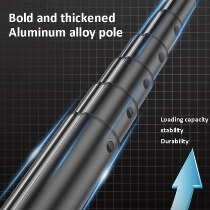 2m Metal Tripod Selfie Stick With 4 Expansion Interfaces & D07 Fill Light for Phone Camera, With D07 Fill Light