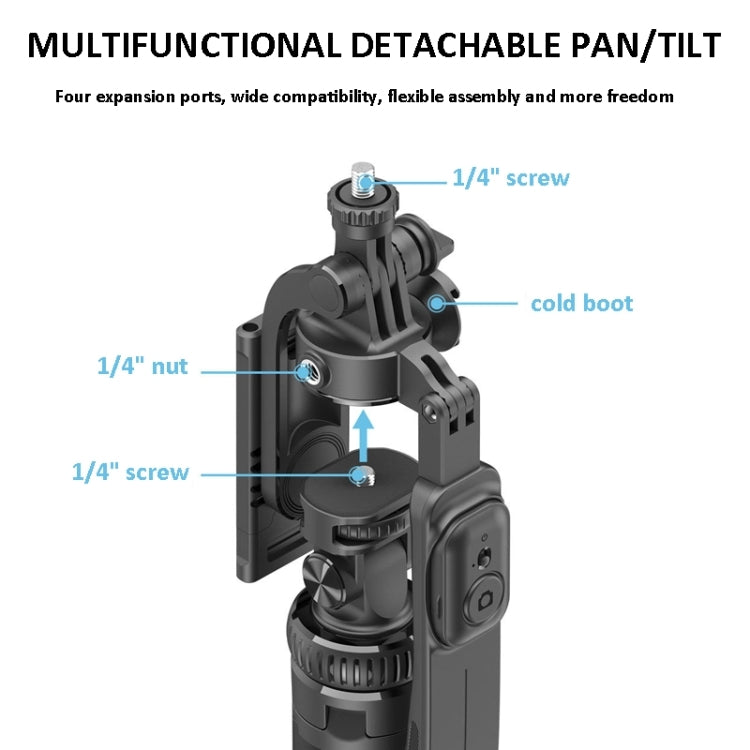 2m Metal Tripod Selfie Stick With 4 Expansion Interfaces & D07 Fill Light for Phone Camera, With D07 Fill Light