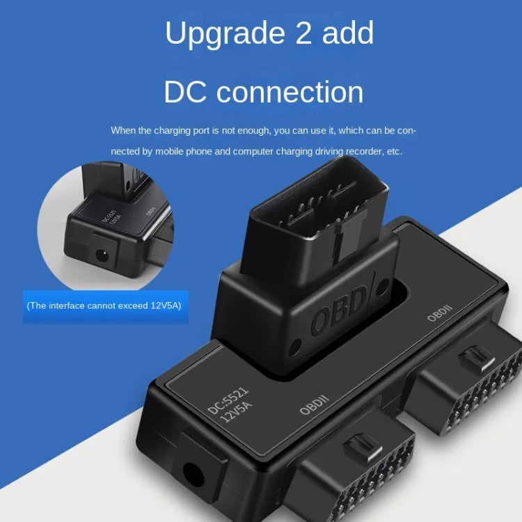 H015 OBD2 Automotive Universal 16Pin 1 To 2 Adapter, H015