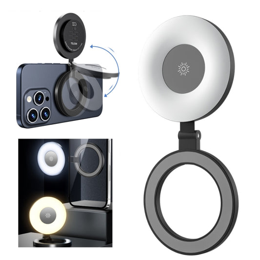 TELESIN Magnetic Selfie Light Rechargeable Foldable Fill Light For Mobile Phone, P5-BGD-01