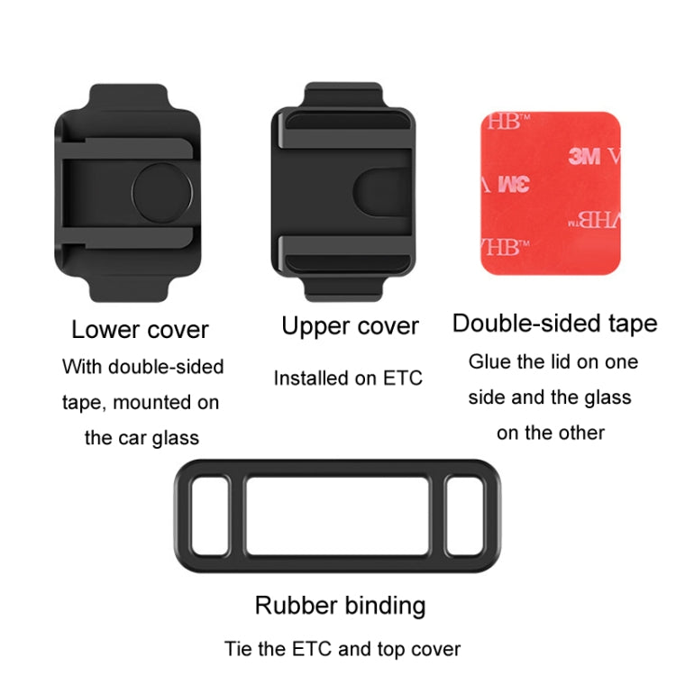 Car Removable Cardless ETC Slide Bracket Automotive Anti-Drop Holder