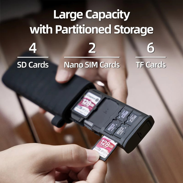TELESIN  USB-C / Type-C 2-in-1 SD / TF Card Reader Storage Box for Smartphones PC Camera, TELESIN