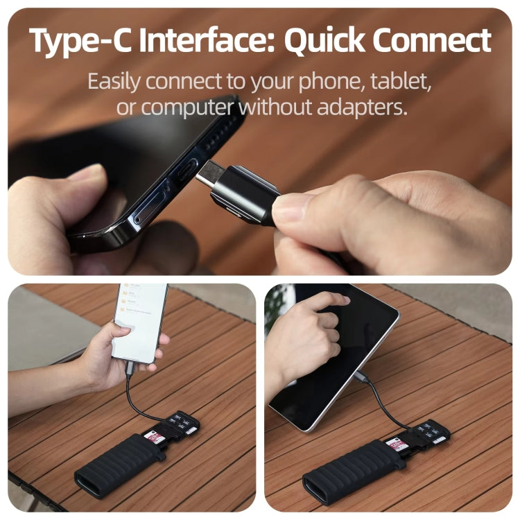 TELESIN  USB-C / Type-C 2-in-1 SD / TF Card Reader Storage Box for Smartphones PC Camera, TELESIN