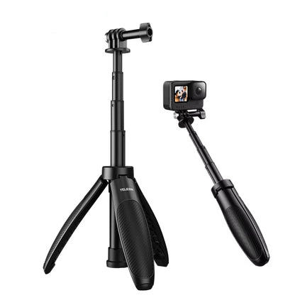 TELESIN Mini Selfie Stick Quick Release Tripod 15-40cm Adjustable Bracket For Sports Camera, S1-MNP-02